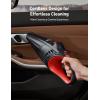 imageAstroAI Handheld Car Vacuum Cordless with Accessories Portable Vacuum Cleaner with 12V DC Power LED Light Brush Extended Suction Pipe Hose Mini Handheld for Car Home Office and Pet Hair RedRed