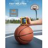 imageAstroAI Portable Electric Ball Pump  Ultra Fast Inflation with Digital LCD Display Preset Pressure with Ball Needle for Basketball Soccer and Sports BallsYellow