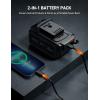 imageAstroAI Upgraded 4000mAh 20V MAX Rechargeable Liion Battery for JY23P1602301812 JY16P16018AIRUN TC3 TC4Only Fits Specified 20V Cordless Tools with Realtime LED Capacity Indicator USB Output40AH
