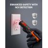 imageAstroAI VTS1000H Voltage Tester with Screwdriver NonContact Electrical Tester Dual Range AC 12V70V1000V Live Wire Test Wire Breakpoint Finder Audible Alarm LCD Percentage Display RedOrange