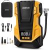 imageAstroAI ACDC Tire Inflator Portable Air Compressor for Car Air Pump for Car Tires Car Accessories 150PSI with LED Light for Cars Balls Motorcycles and Other CZK3666 YellowYellow