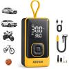 imageAstroAI L7 Air Tire Inflator Portable Air Compressor 150PSI Electric Cordless Bike Pump with Fast 1min Inflation Auto Shutoff LED Light  Rechargeable for Car SUV Motorcycle Bike Tires YellowYellow