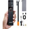imageAstroAI L8 Portable Bike Pump Bicycle Tire Inflator with Pressure Gauge 150 PSI High Voltage Motor for Electric Mini Air Pump with Presta Schrader and Dunlop Valve for Road Mountain and EBikeBlack