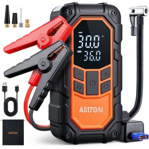 imageAstroAI S8 Air Nano Jump Starter with Air Compressor 1500A Peak Car Battery Jump Starter Portable 60 Gas30L Diesel with 150PSI AutoShutoff Tire Inflator 12V Battery Charger BoosterOrange